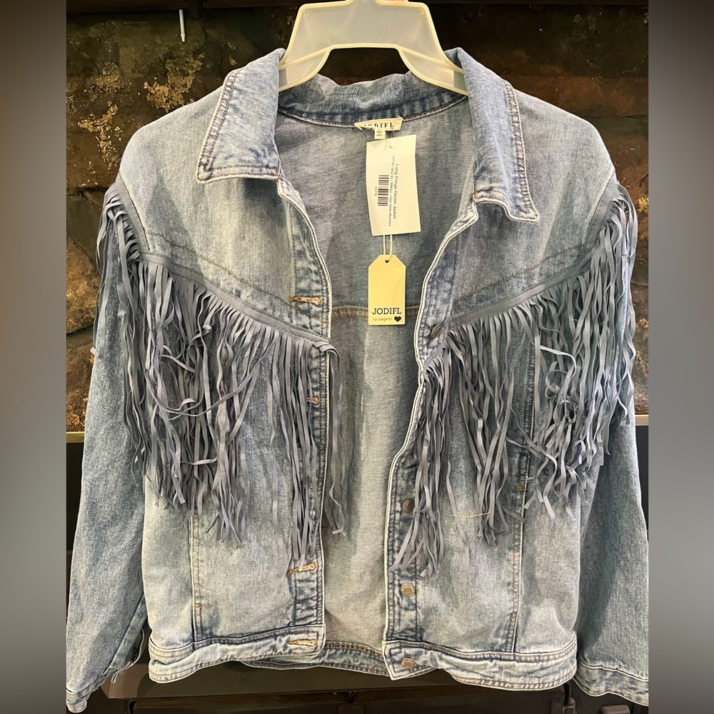 JODIFL Denim Fringe Jacket